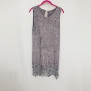 Agree Gray washed Sleeves dress